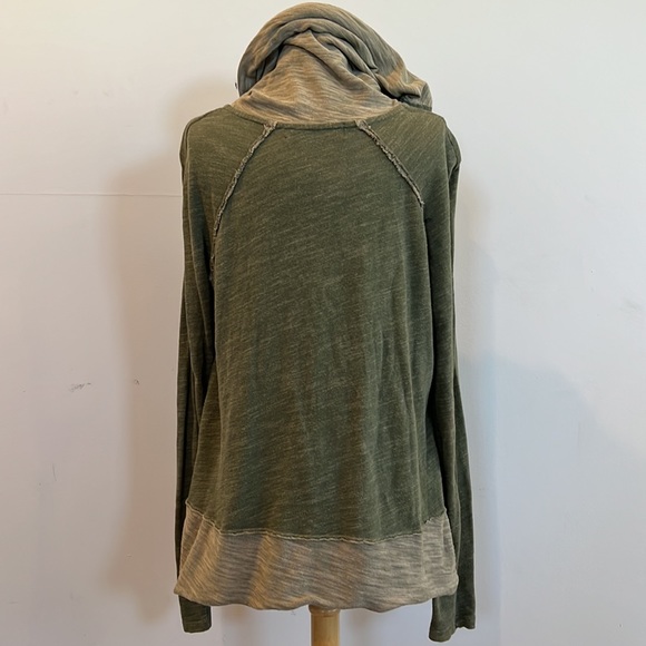 Green Free People Cocoon Cowl Pullover Size M/L - Picture 3 of 7
